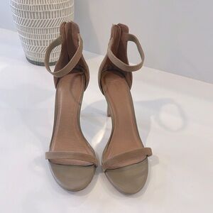 Joie Zipper Heels Camel Suede Size 40 Excellent